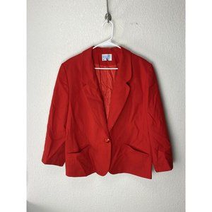 Pendleton Women’s Suit Jacket Size 14 Wool Long Sleeve Collar One Button